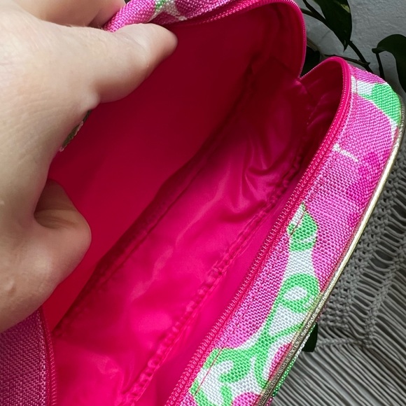 Lilly Pulitzer x Estée Lauder Pink Makeup Bag Cosmetic Travel Pouch Toiletry - Picture 7 of 9
